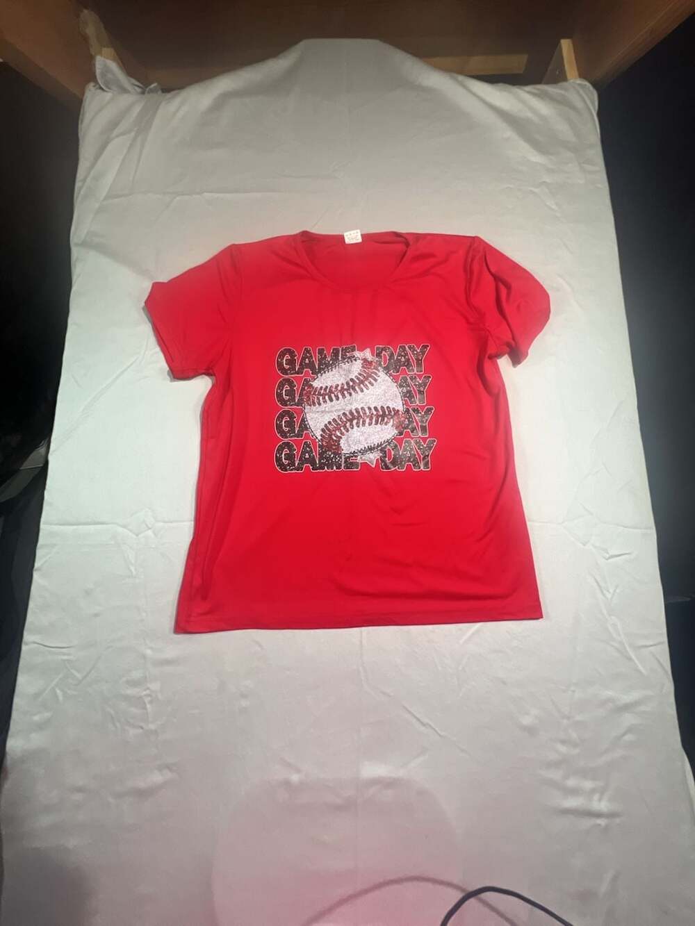 Sparkle Baseball Mom DTF Transfer on Polyester T